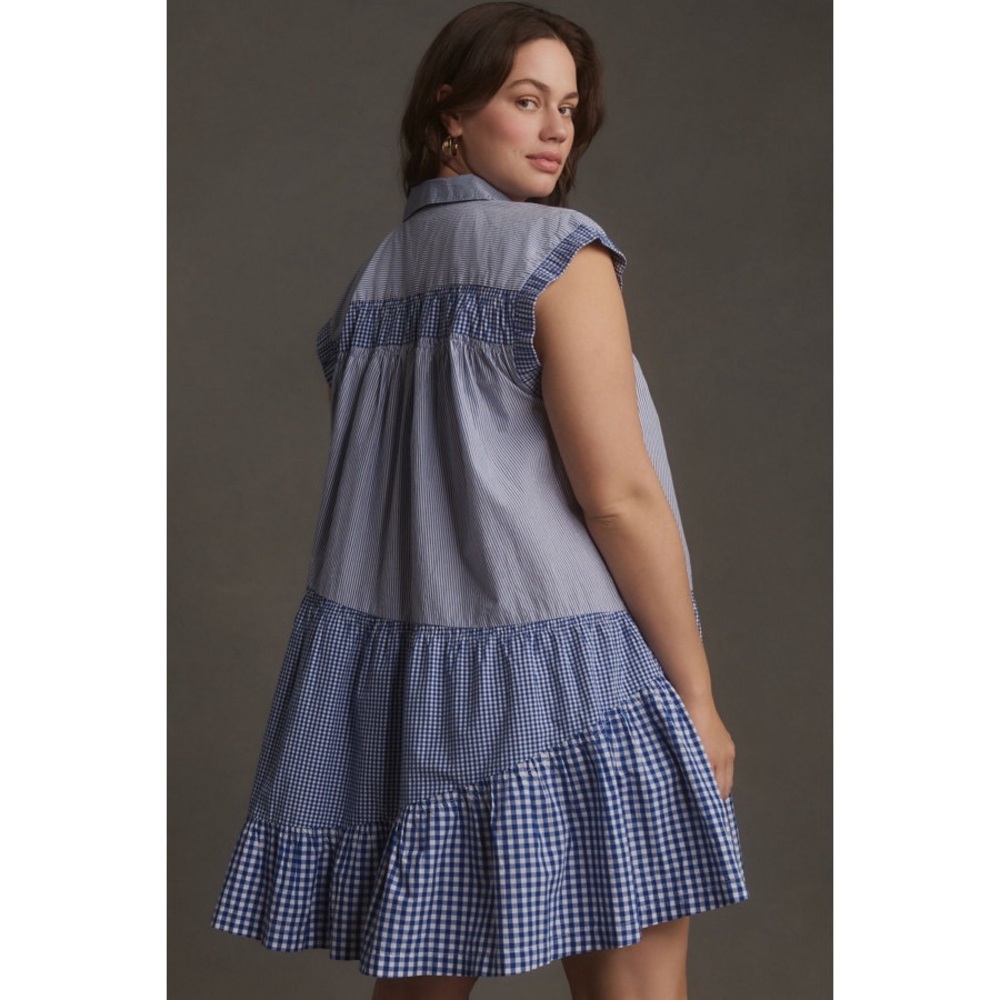 PILCRO Gingham Patchwork Swing Dress - image 3